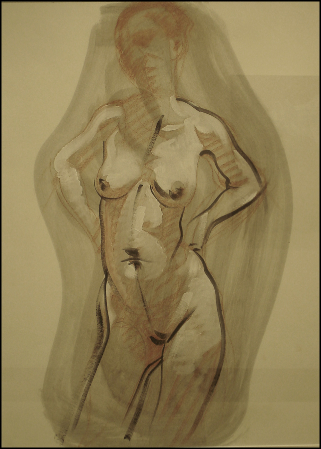 Nude Study, oil on paper, 18x24 inches